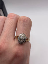 Load image into Gallery viewer, 9ct gold 1ct diamond cluster ring
