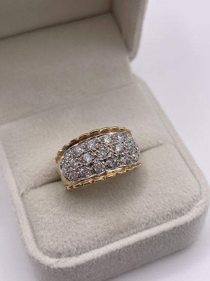 9ct gold cz dome ring