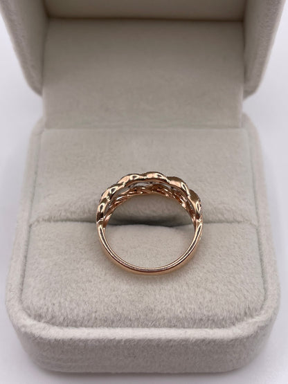 9ct two tone gold diamond ring
