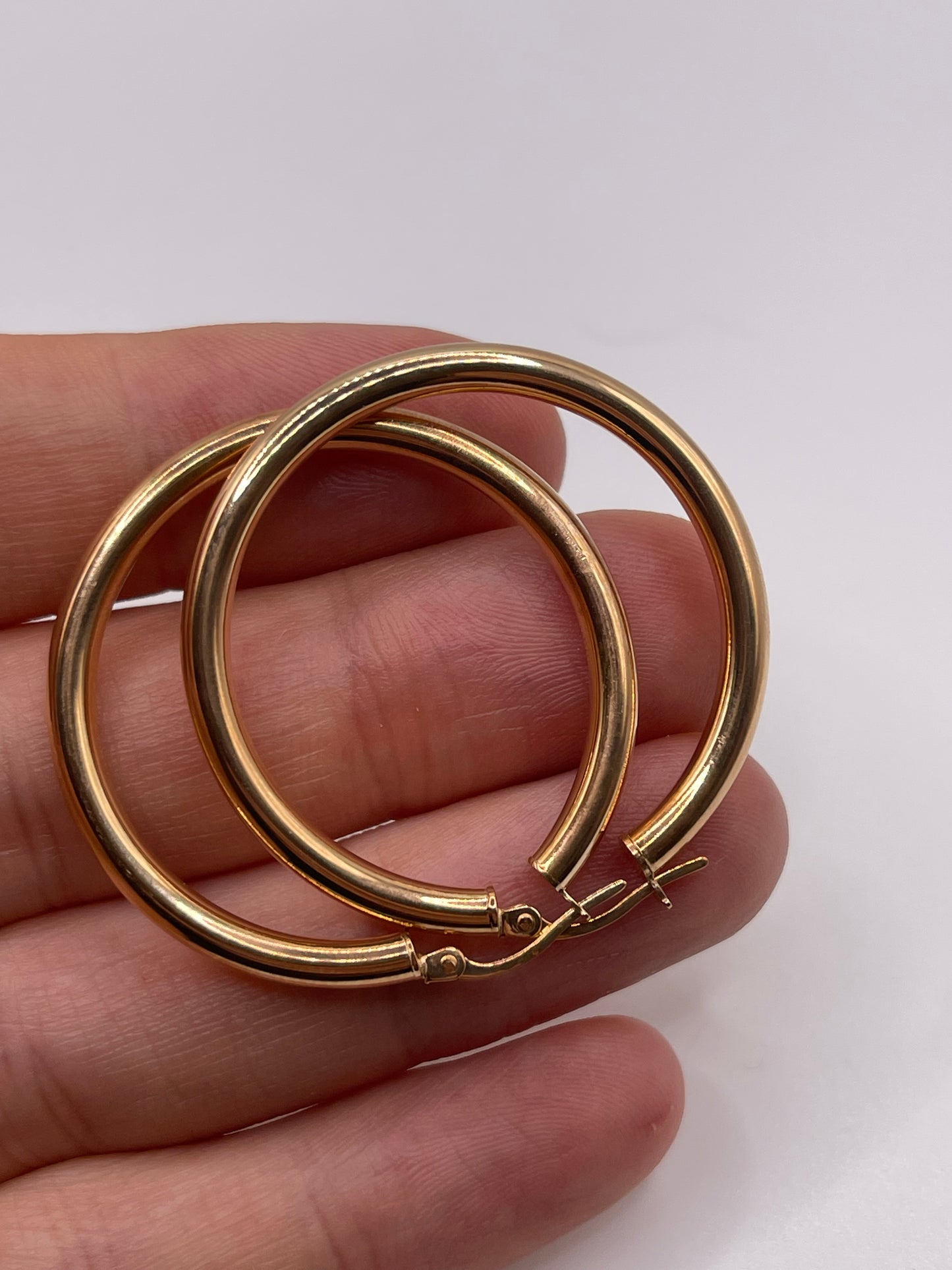 9ct gold creole earrings