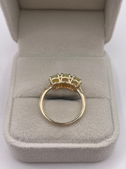 9ct gold opal and alexandrite ring