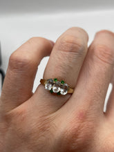 Load image into Gallery viewer, 9ct gold topaz and tsavorite garnet ring
