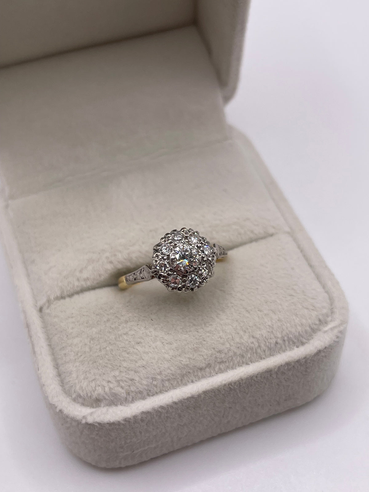 18ct gold platinum diamond ring