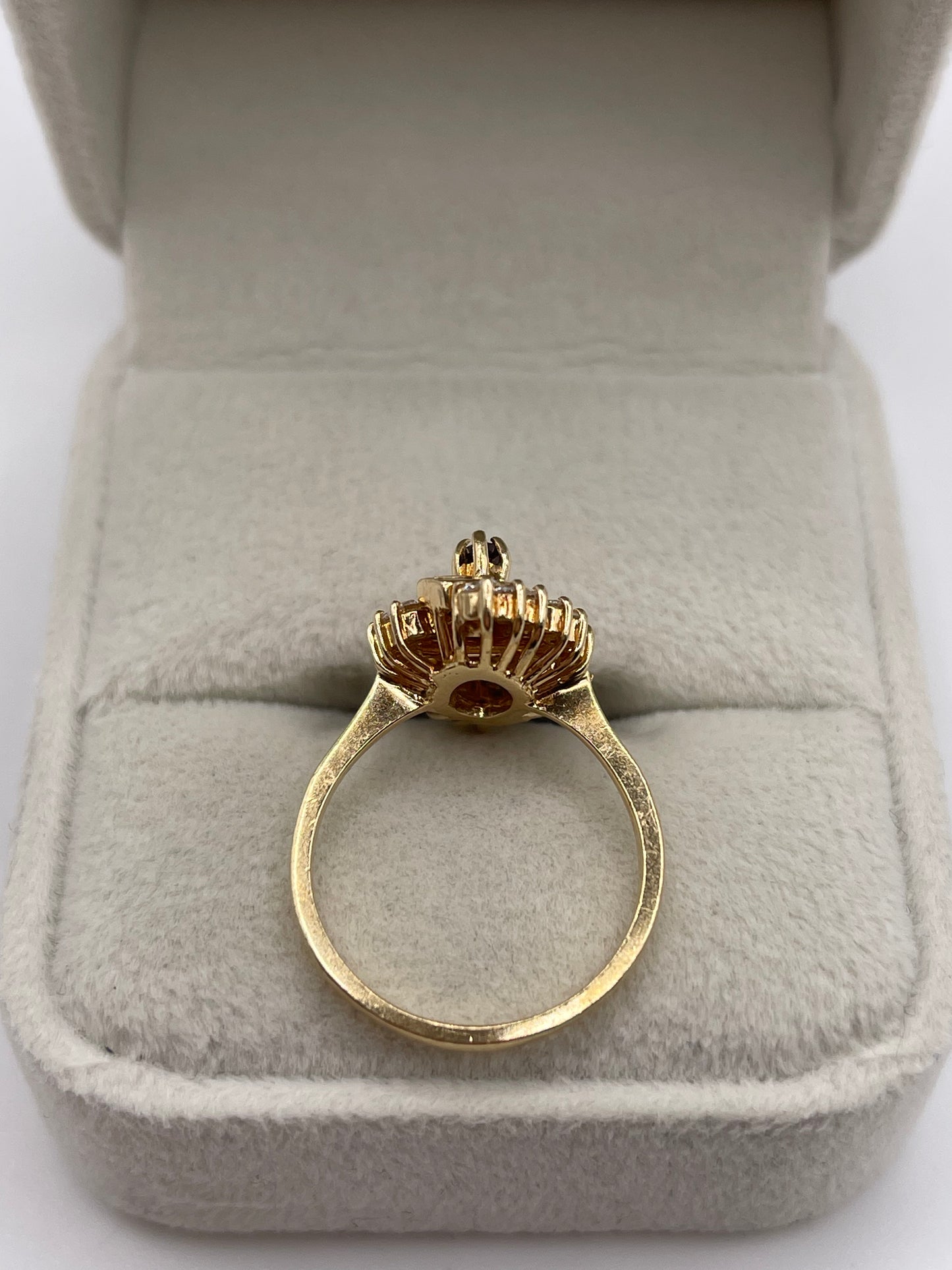 14ct gold ruby and diamond ring