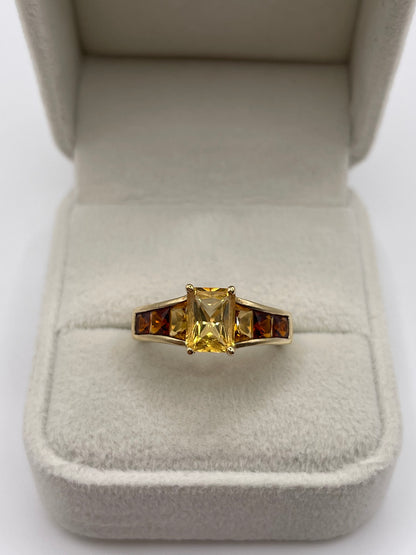 9ct gold citrine ring