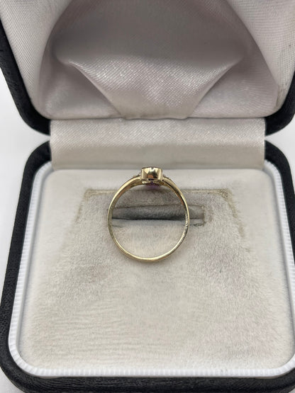 9ct gold amethyst and pearl ring