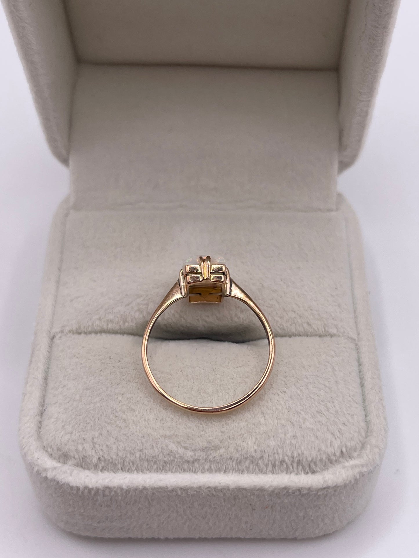 9ct rose gold opal ring