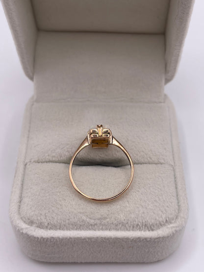 9ct rose gold opal ring