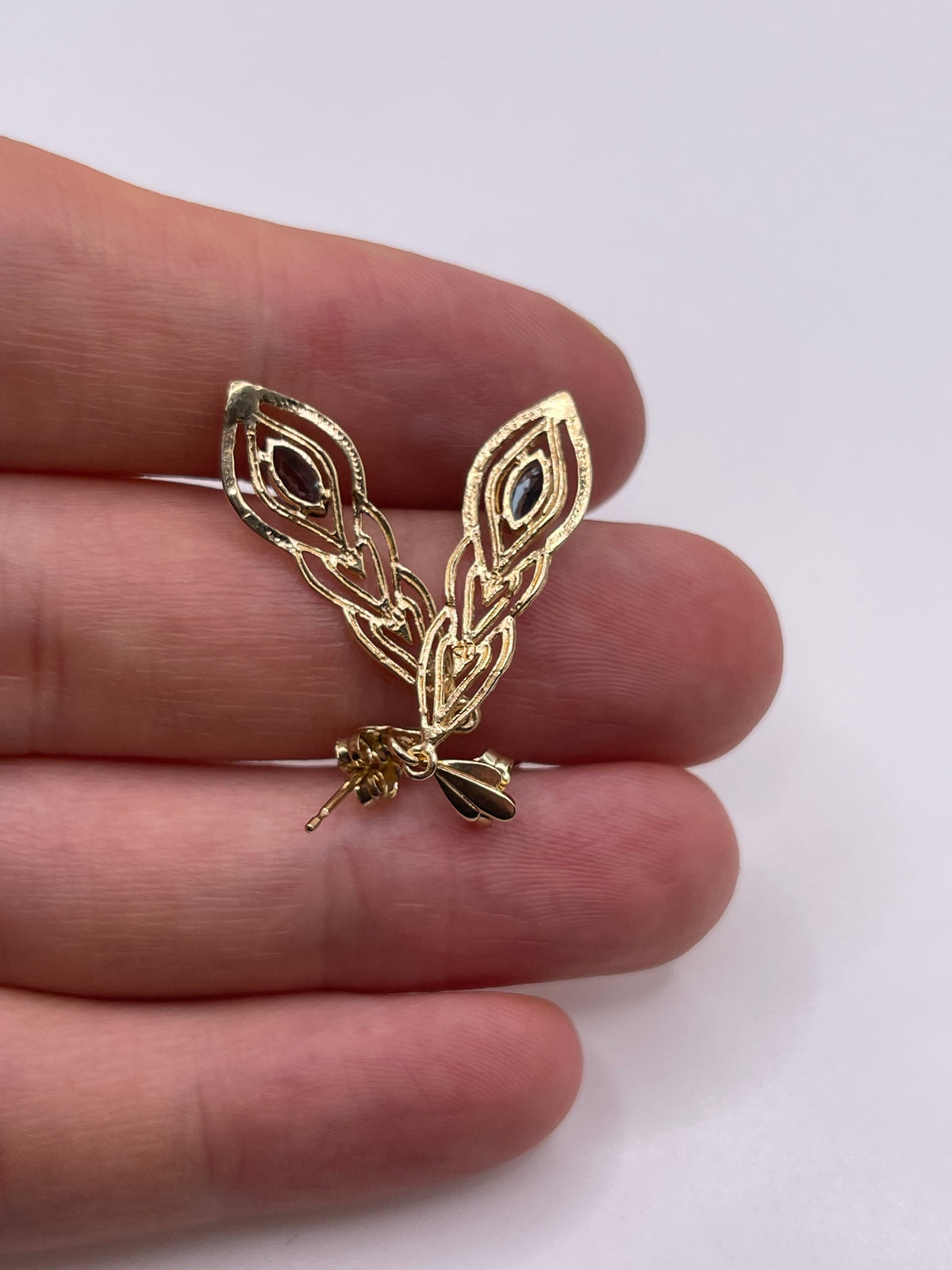 9ct gold topaz earrings