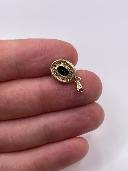 9ct gold sapphire and diamond pendant