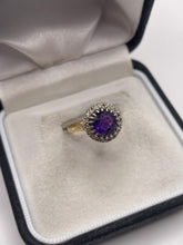 Load image into Gallery viewer, 18ct gold amethyst and diamond ring
