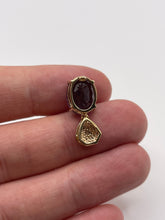 Load image into Gallery viewer, 9ct gold blueberry quartz and diamond pendant
