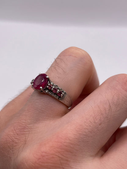 Silver ruby ring