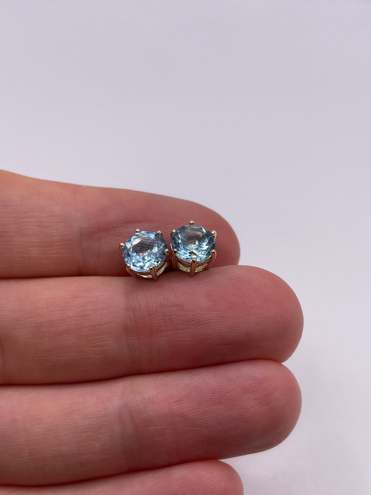 9ct gold topaz earrings