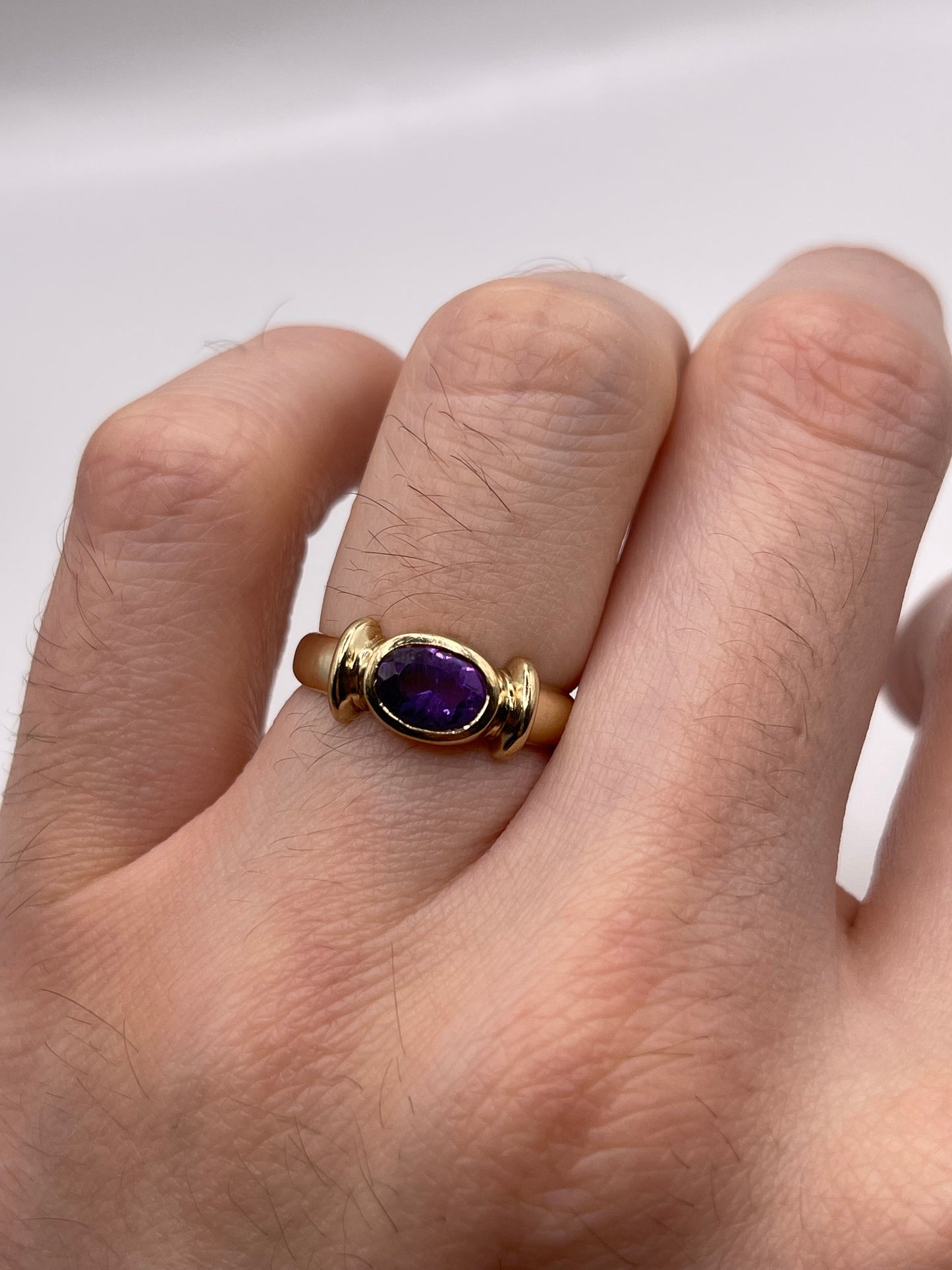9ct gold amethyst ring