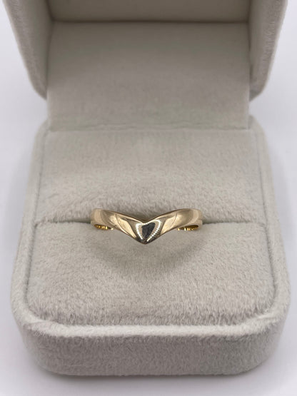 9ct gold wishbone ring