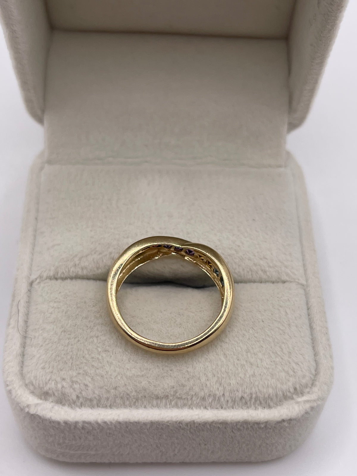 9ct gold multi gemstone ring