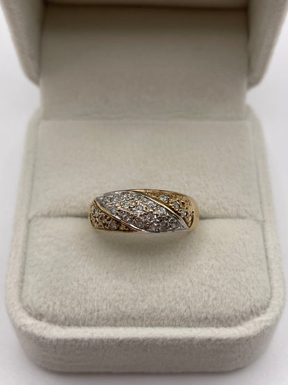 9ct gold diamond cluster ring
