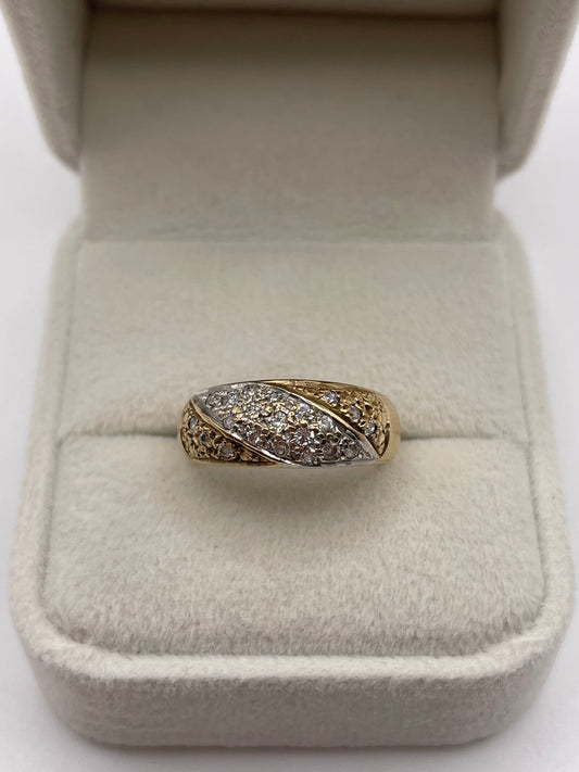 9ct gold diamond cluster ring