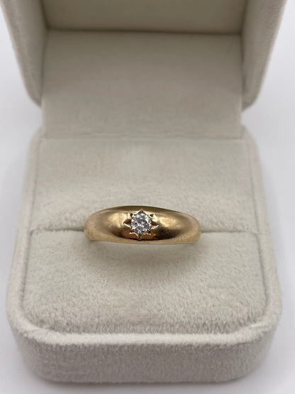 9ct gold diamond gypsy ring