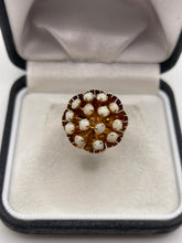 Load image into Gallery viewer, 14ct rose gold opal cluster ring
