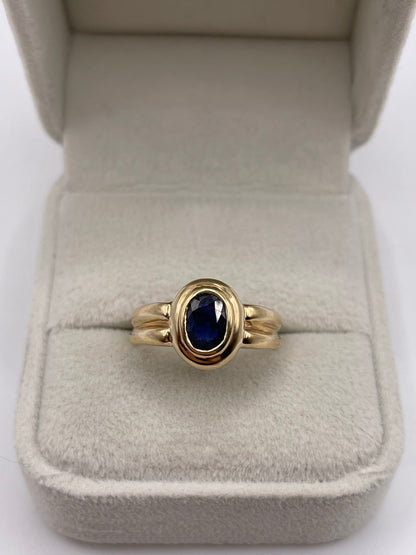 9ct gold sapphire ring
