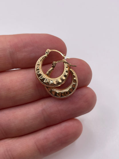 9ct gold creole earrings