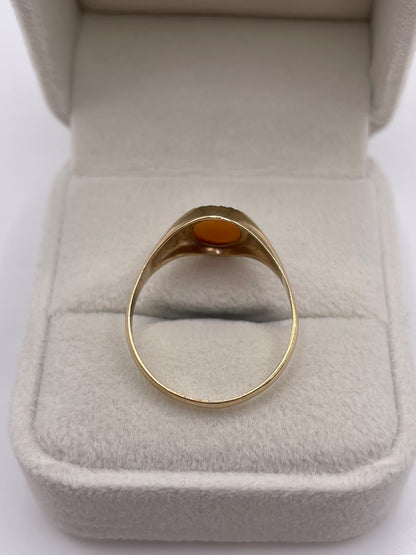 9ct gold cameo ring