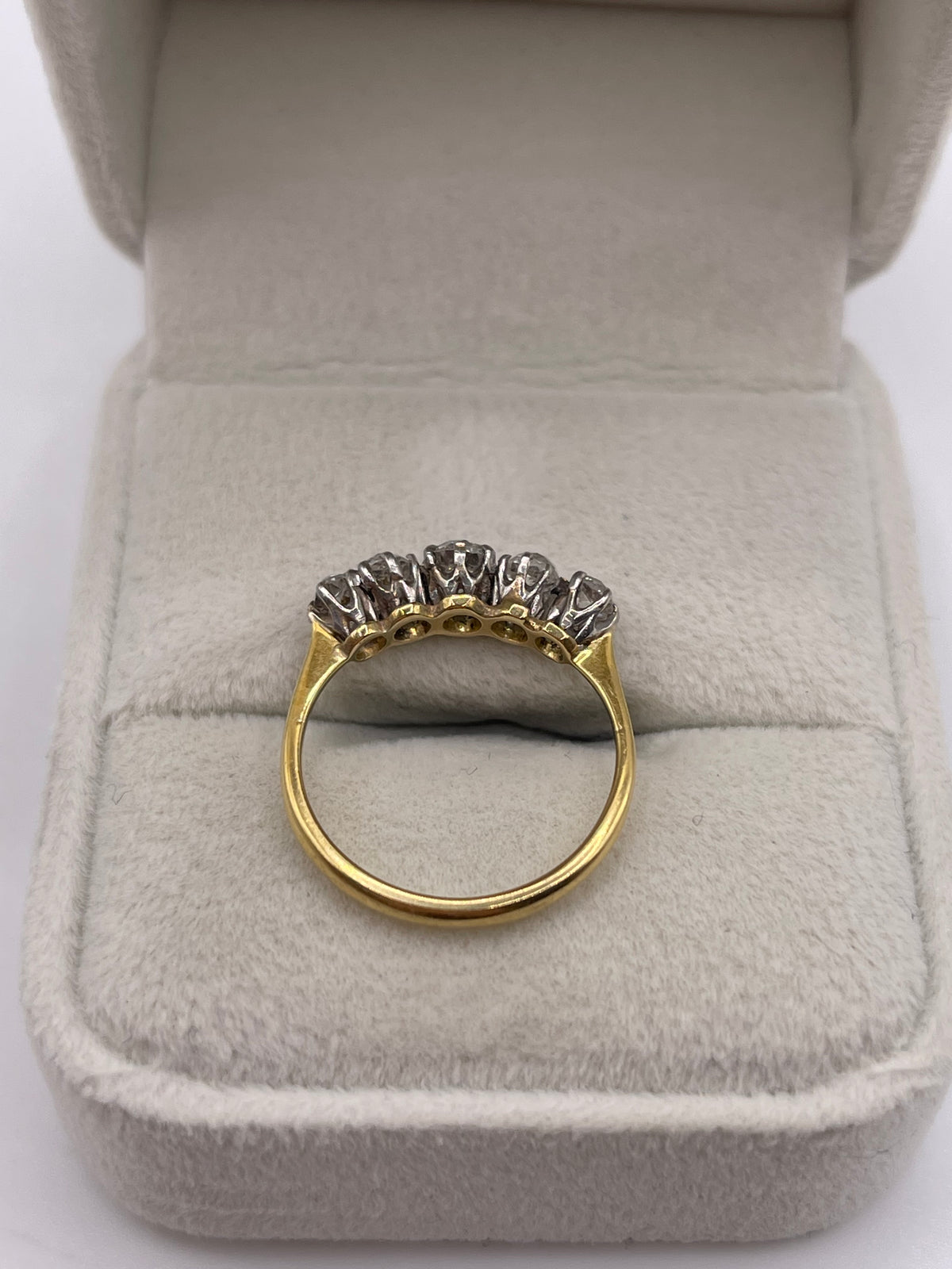 Antique 18ct gold old cut diamond ring