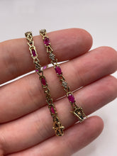 Load image into Gallery viewer, 9ct gold ruby and diamond bracelet
