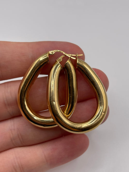 9ct gold creole earrings