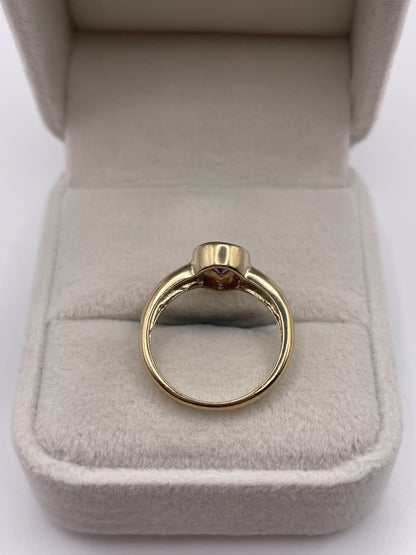 9ct gold amethyst ring