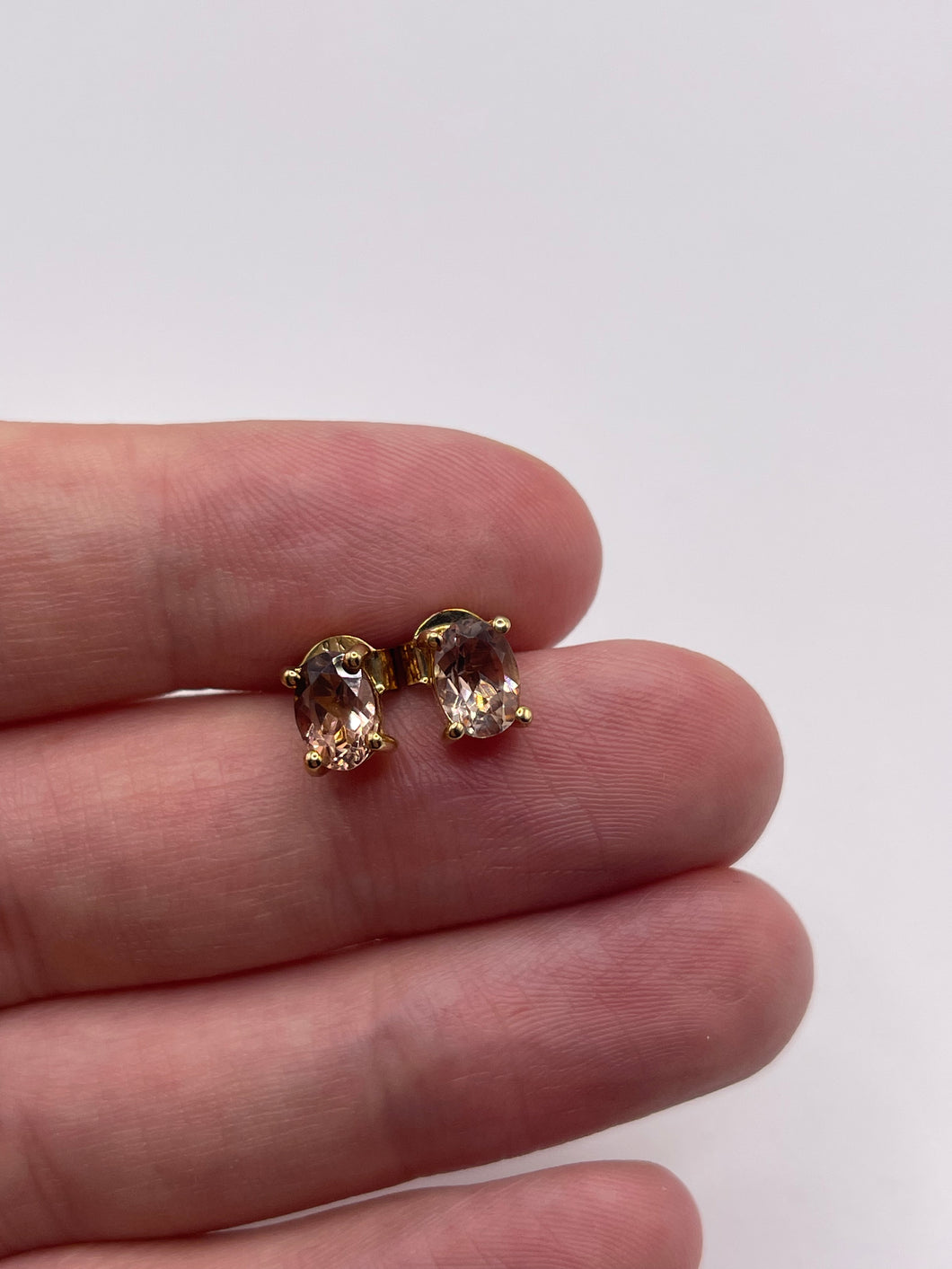 9ct gold quartz earrings