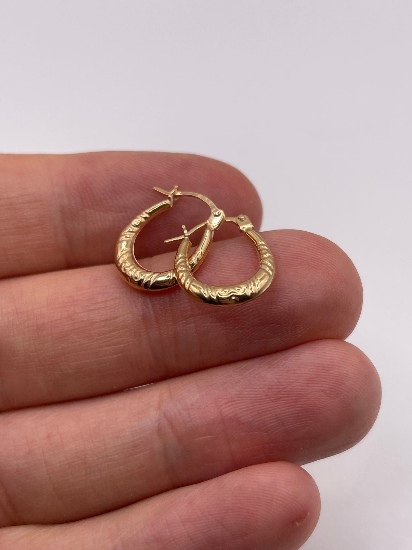 9ct gold creole earrings