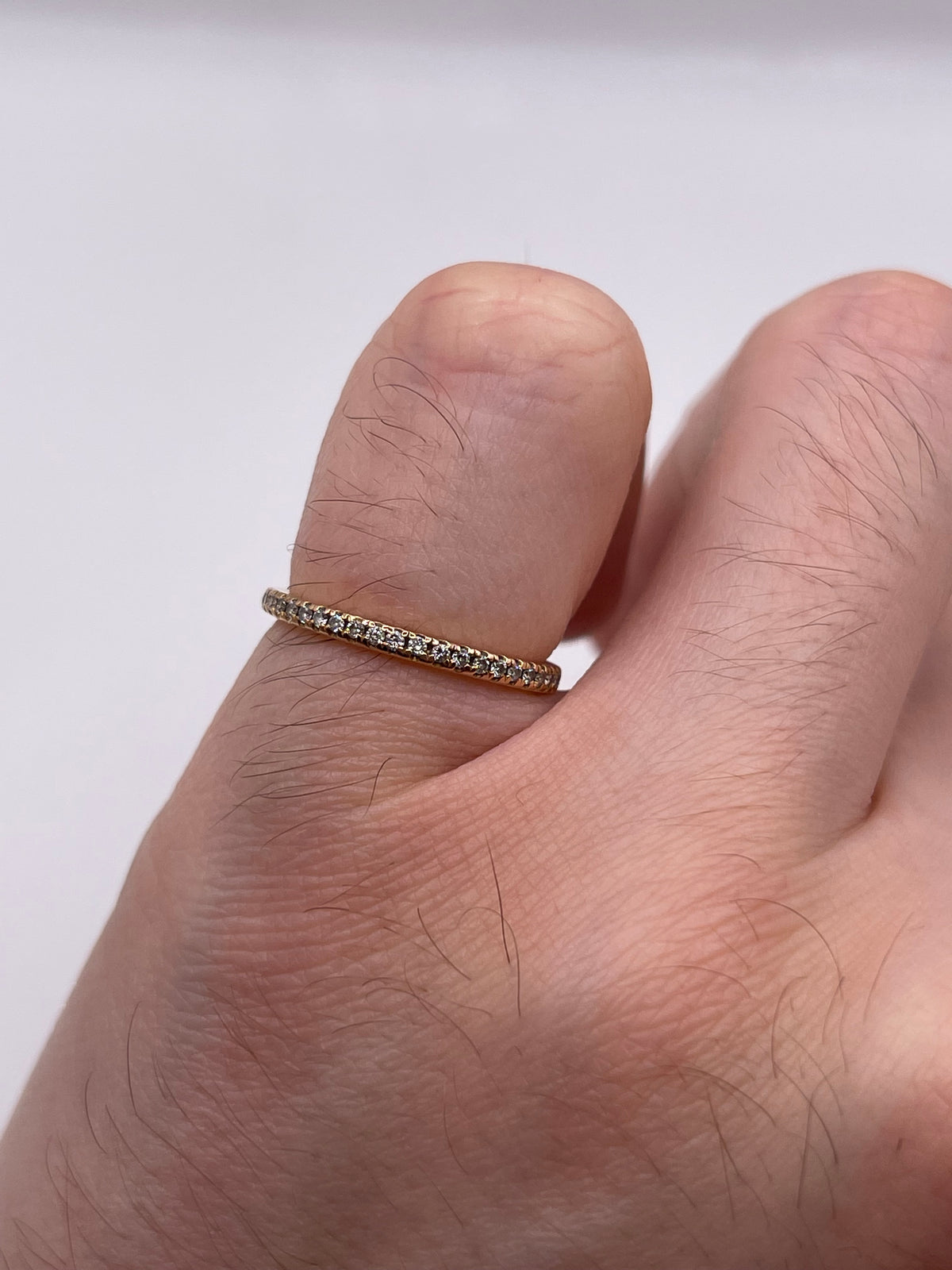 18ct rose gold diamond eternity ring