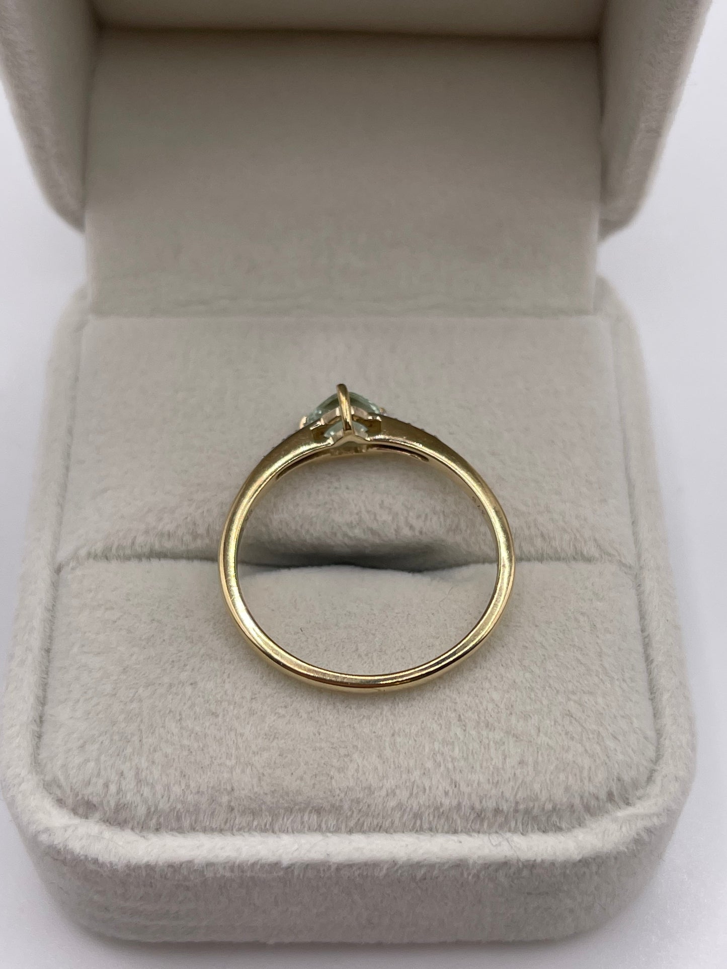 9ct gold tourmaline and zircon ring