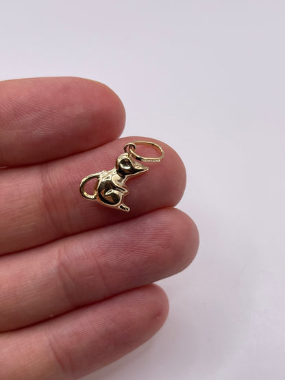 9ct gold mouse charm