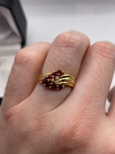 Load image into Gallery viewer, 14ct gold ruby and diamond ring
