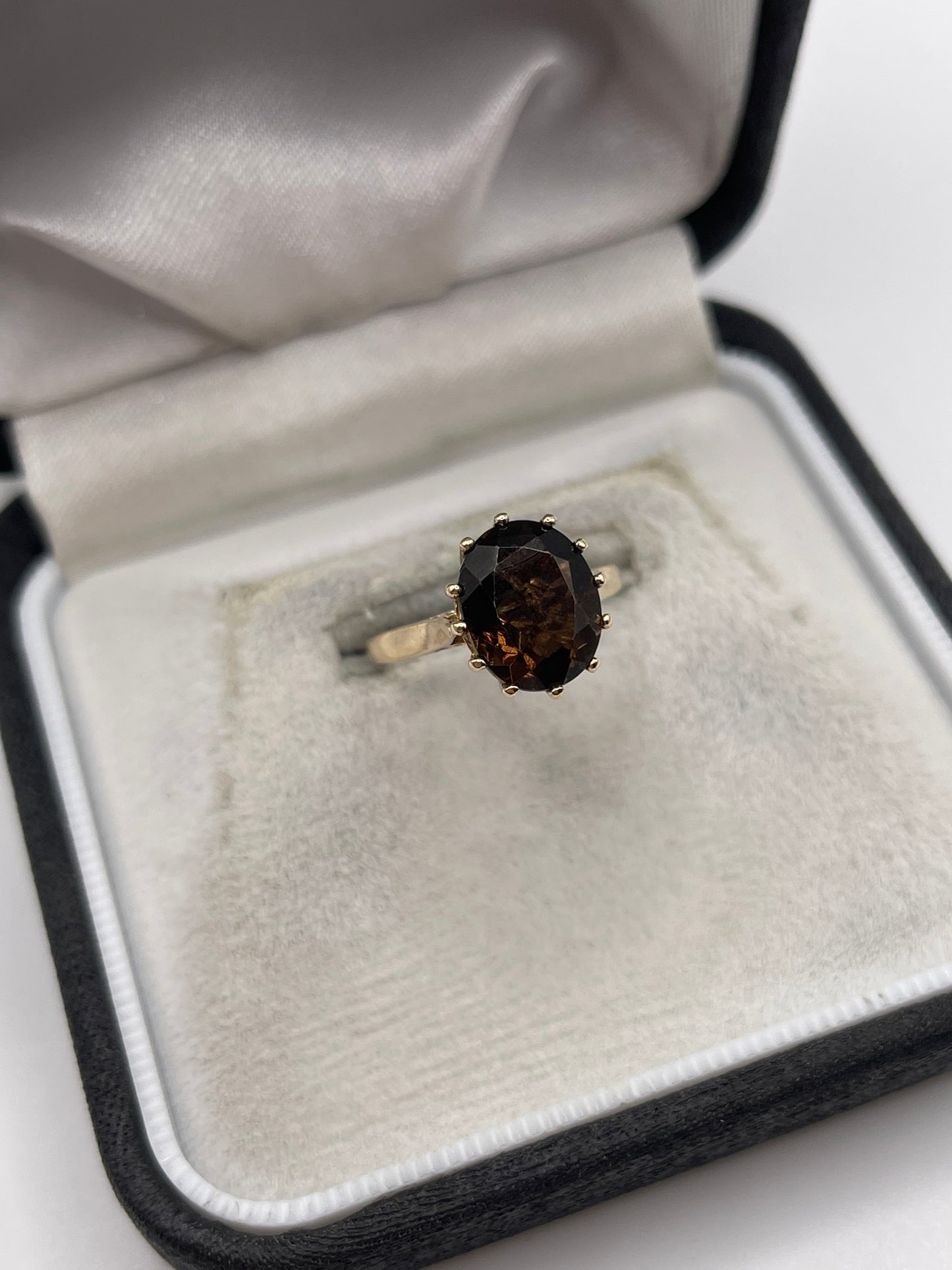 9ct gold Smokey quartz ring