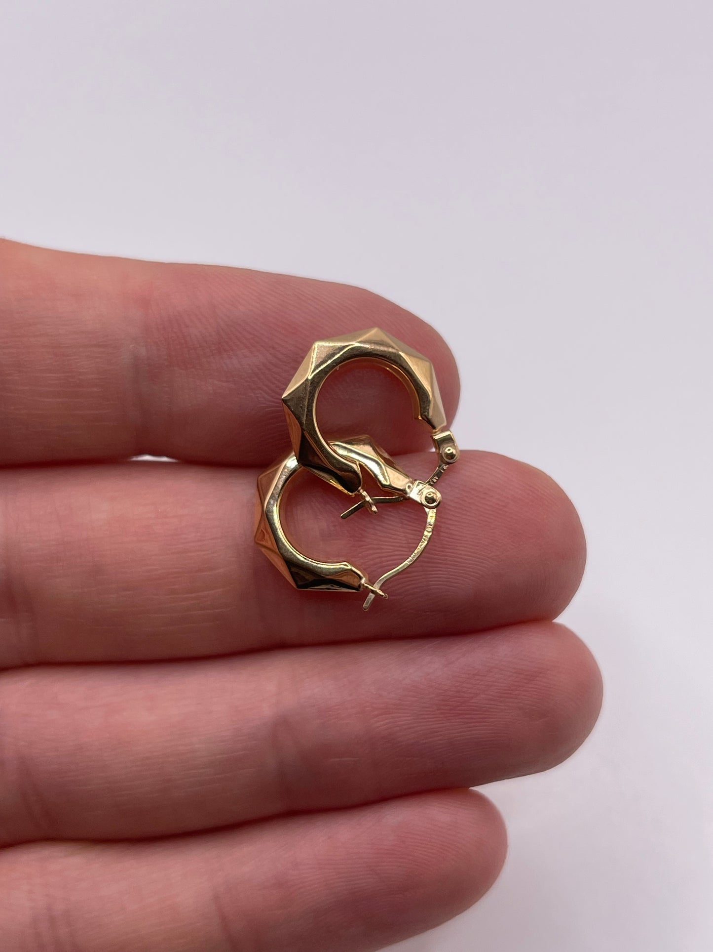 9ct gold creole earrings