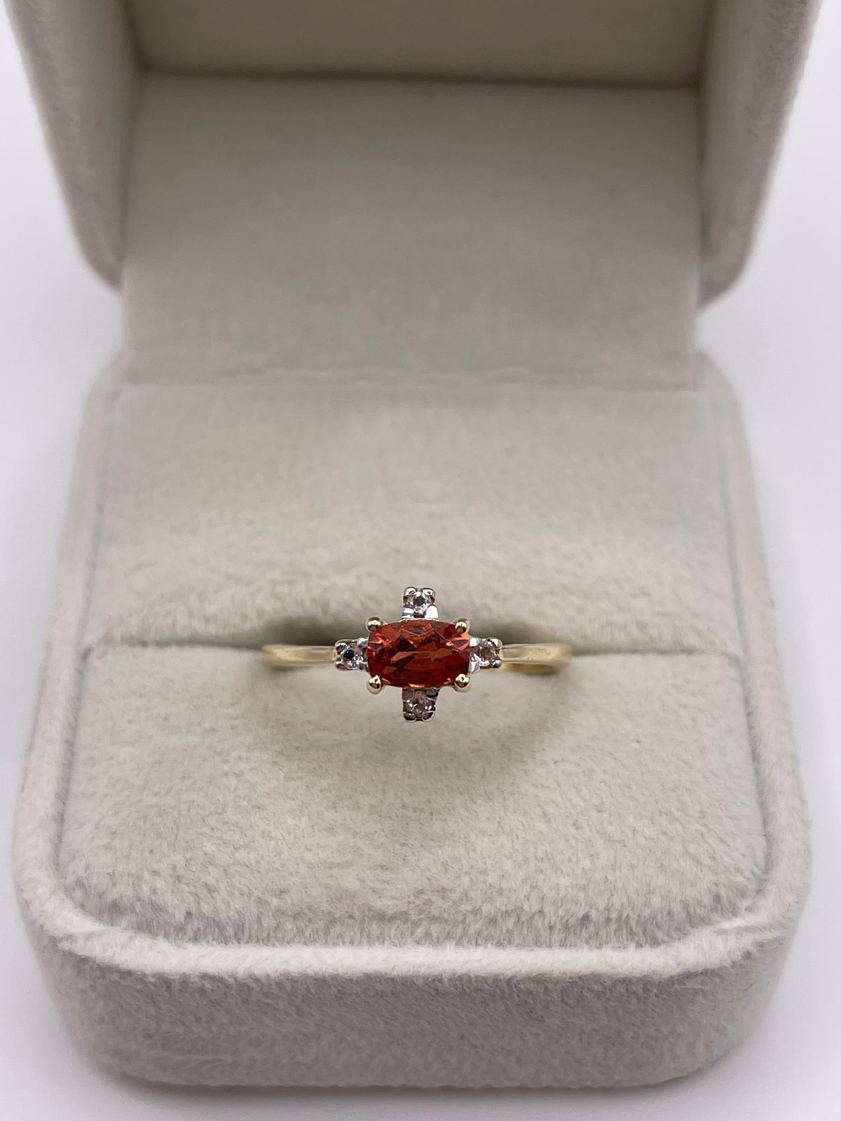 9ct gold topaz cluster ring
