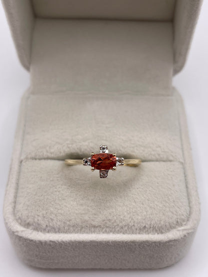 9ct gold topaz cluster ring