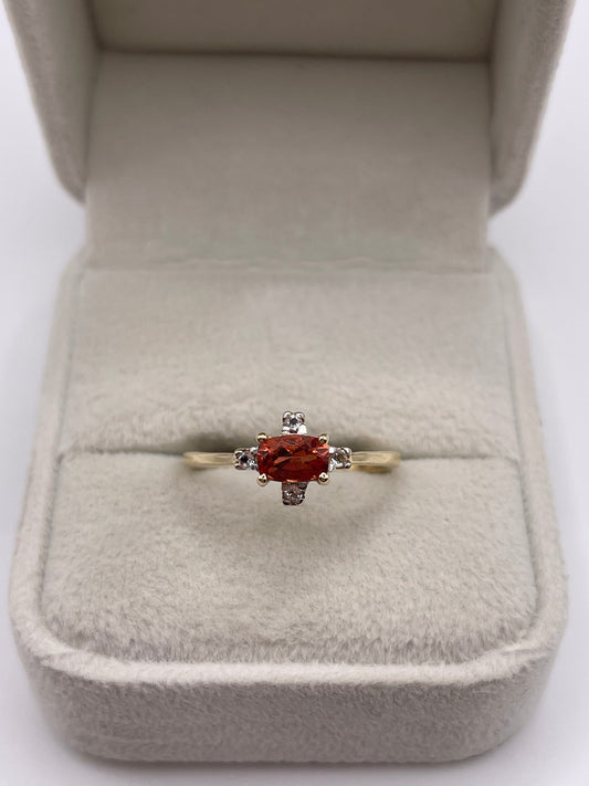 9ct gold topaz cluster ring