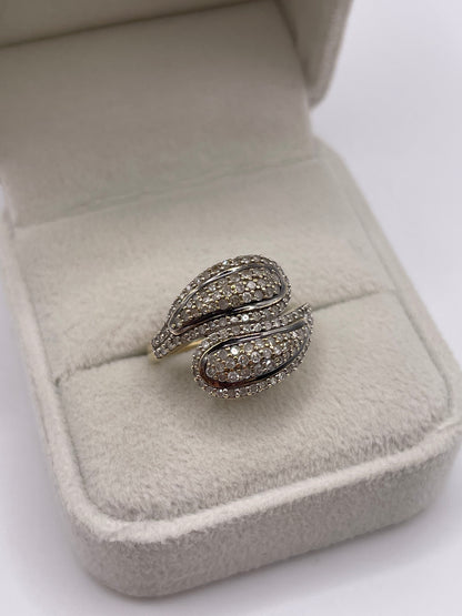 9ct gold diamond cluster ring