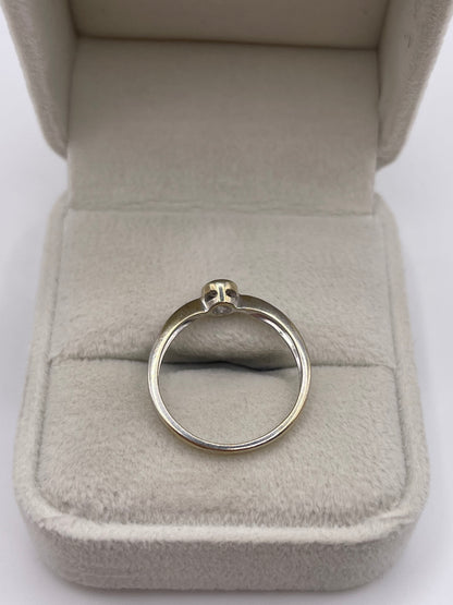 9ct two tone gold diamond ring