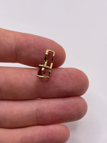 9ct gold quartz and zircon pendant