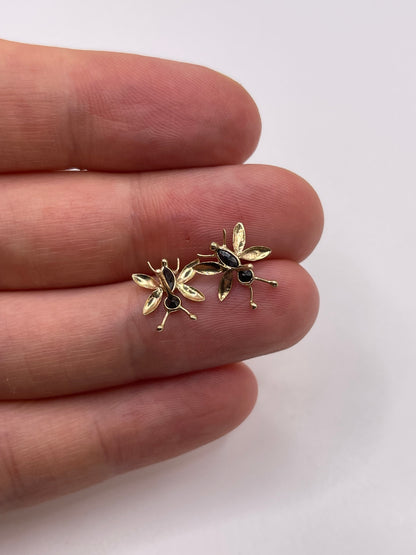 9ct gold sapphire earrings