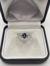Load image into Gallery viewer, 9ct white gold sapphire and diamond ring
