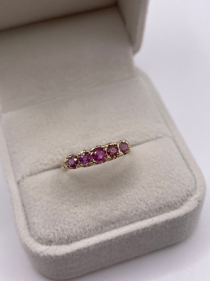 9ct gold ruby ring