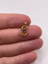 Load image into Gallery viewer, 9ct gold sapphire pendant
